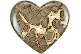 Polished Utah Septarian Heart - Beautiful Crystals #206497-1